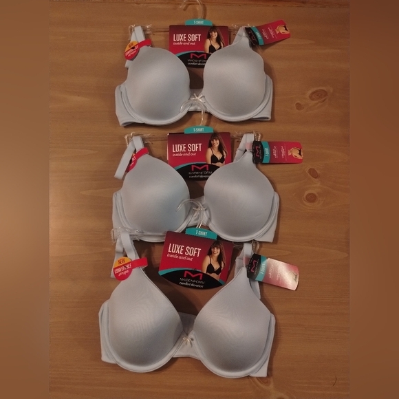 Maidenform Other - 3 NEW 34D Maidenform Luxe Soft Underwire T-Shirt Bra Convertible Straps